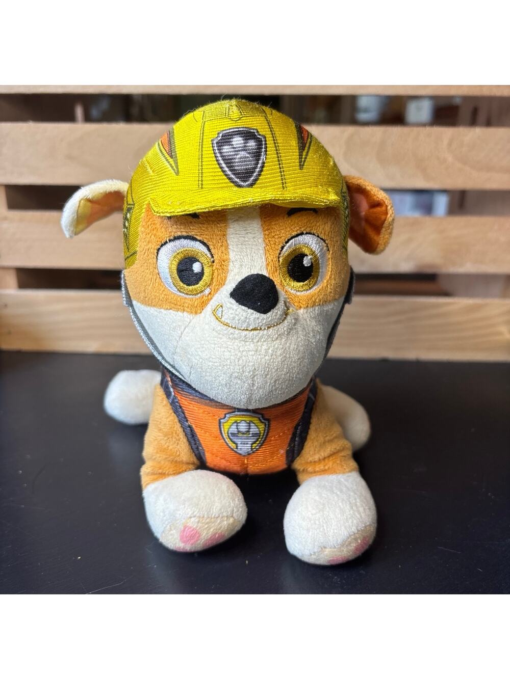 Paw Patrol rubble stuffy plush toy kids play Dino rescue